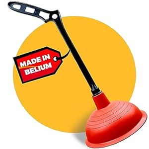 Pasper ontstopper ⌀ 14,5 cm – geproduceerd in België – plopper – ontstopper afvoer – voor toilet, gootsteen, wastafel, toilet, keuken, douche en badkamer