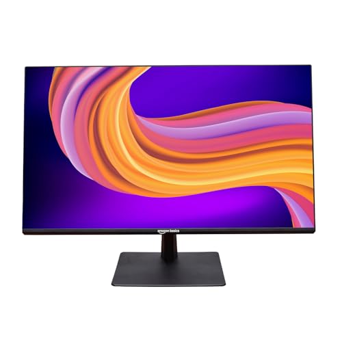 Image of Amazon Basics 27 inch (68.58 cm) Full HD IPS Monitor | 1920 x 1080 Pixels | 120Hz Refresh | Frameless Design | Flicker-Free | Anti-Glare | Tilt /Swivel /Pivot Adjustment | VESA Mount | LED Backlight (Black)