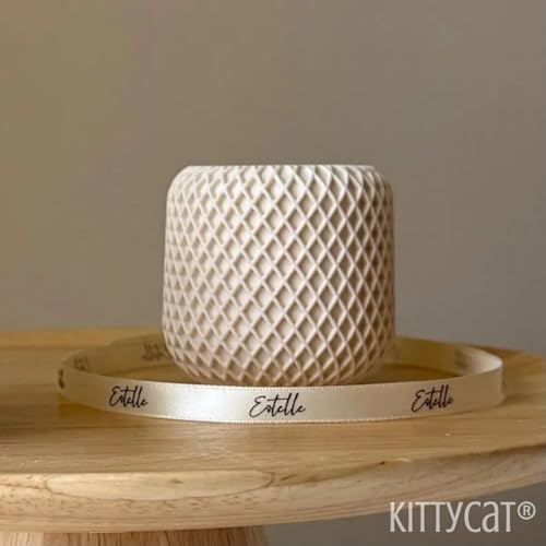 Image of Kitty Cat Aesthetic Soy Wax Scented Candles | Reusable Concrete Sea Shell Jars | Vanilla Aroma | 12+ Hours Burn Time | Perfect Home Decor for Bedroom, Office & Hostel (Textured Cylinder Candle)