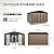 VONZOY 10x10 FT Outdoor Storage Shed, Metal Shed Garden Shed with Lockable Door for Bike, Garbage Can, Tool Shed for Backyard, Patio, Lawn(Brown)