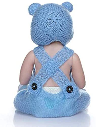 MWKL 20 Zoll Vollsilikon Reborn Babypuppe Lebensechte Neugeborene Puppe mit Strickkleidung Set Kinder begleiten Puppe… – Bild 4