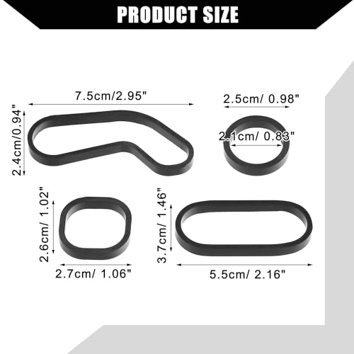Image of No.11428643747 Oil Cooler Gasket for Mini Cooper 2007-2013 / Inner Engine Oil Filter Adapter Gasket /Durable Rubber / 1Set Black