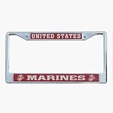 US Marine Corps (USMC) License Plate Frame | Perfect Veteran, Marine & Military Gift | Stainless Ste