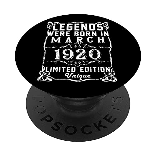 Cumpleaños Marzo 1920 Edición Limitada Regalo March 1920 PopSockets PopGrip Intercambiable