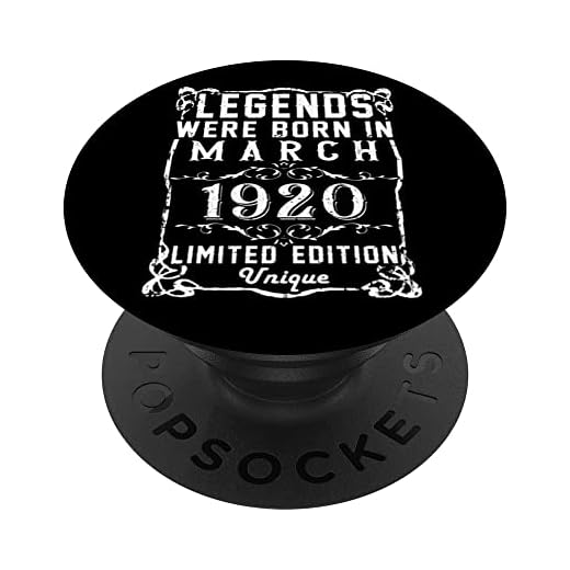 Cumpleaños Marzo 1920 Edición Limitada Regalo March 1920 PopSockets PopGrip Intercambiable