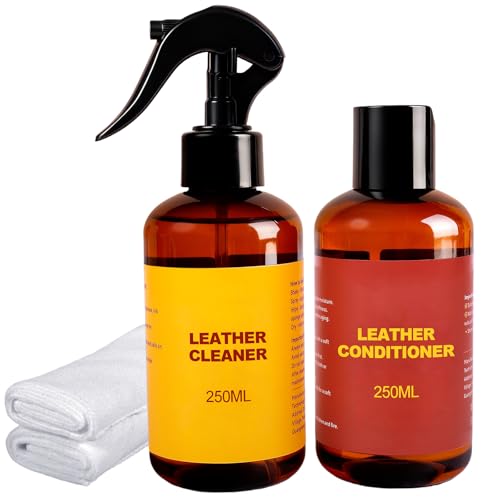 FAVIRZCE Leather Cleaner and Conditioner for Couch: Complete 2-Step Care