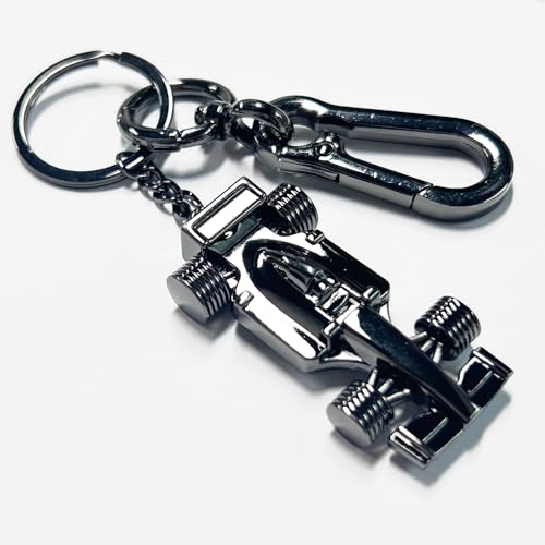 Image of Race Car Keychain, Stainless Steel Metal Formula 3D Racing Car Model, Perfect Decorative Accessory for Keys