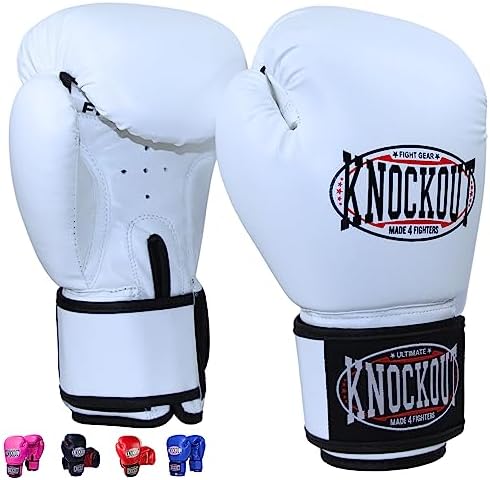 Gel Boxing Gloves for Men Women, Muay Thai MMA Kickboxing Home Gym Training, Sparing Gloves Pair with Premium Ventilated Palm