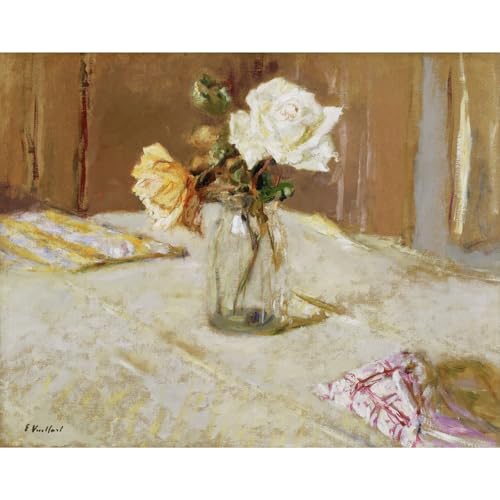 Impression giclée Edouard Vuillard Roses dans un vase en verre habillez un grand mur vide 101x127