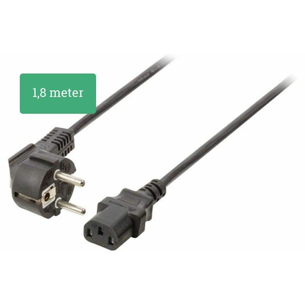 Stromkabel Set - 10x Netzkabel 1,8 Meter - Kaltgerätekabel - Kaltgeräte Strom Kabel Schutzkontakt Stecker Typ F - Kaltgerätekupplung C13 Buchse PC Computer Monitor Drucker Beamer