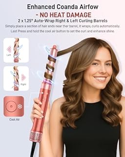 HITTIONA Sèche Cheveux & Air Styler, 5 en 1 Brosse Soufflante avec Séchage Rapide, Sans Dommages Causés par Volumisation, Bouclage, Lisser, Trousse de Rangement Offerte - Idée Cadeau Parfaite