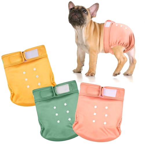 Image of wegreeco XX-Large Dog Diapers Female No Tail Hole, Reusable French Bulldog Diapers Female (XX-Large)