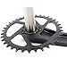 CYSKY Direct Mount Chainring 32T 34T 36T 38T 40T 3mm Offset Narrow Wide Teeth Chainring CNC 7075 Bike Chainwheel for SRAM GXP Interface Crankset (Black, 38T)