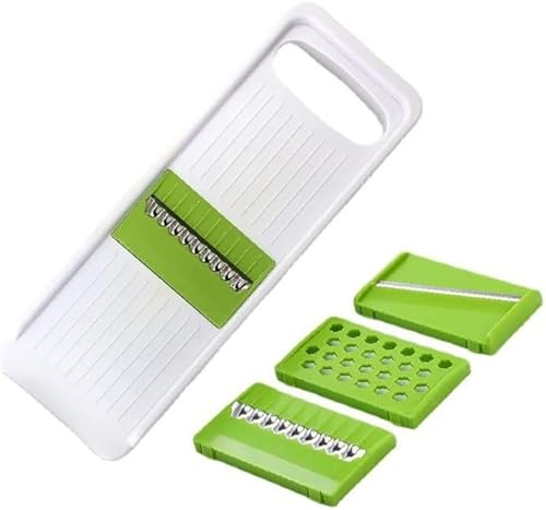 Daily-Max Tagliaverdure Manuale a Mandolina 4 in 1 MAX-3259 – Affettaverdure, Julienne e Grattugia per Verdure, Frutta, Patate, Carote, Cetrioli, Pomodori e Zucchine – Utensile Cucina Multifunzione