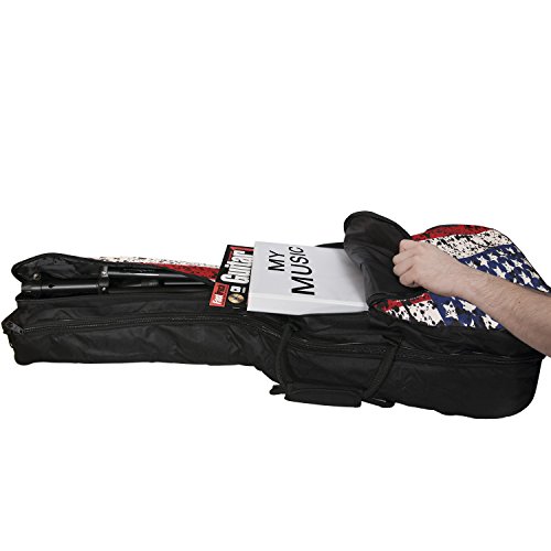 image for ChromaCast USA Flag Graphic Multi-Pocket Acoustic Guitar Padded Gig Ba