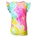 Girls Flutter Sleeve Tie Dye Shirt Kids Casual Soft Blouse Round Neck Tunic Tops 12 13