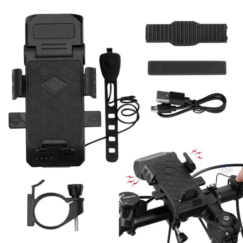 Luz para Bicicleta | Juego de Luces LED para Bicicleta con Linterna | Luces de Bicicleta 4 en 1 con bocina, Banco de energía Impermeable, Luces Delanteras traseras para, Accesorios para Bici