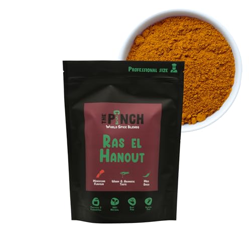 THE PINCH Ras el Hanout XL Sazonador del Magreb 100% Natural y Sin Sal - Saludable y fácil de usar. Muy sabroso en diversas recetas veganas, como verduras asadas, cuscús y seitán. Paquete 400g