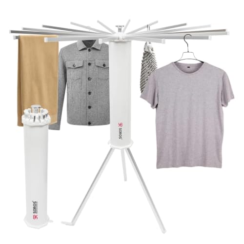 Image of SOROS Clothes Drying Stand Foldable (White, Aluminium)