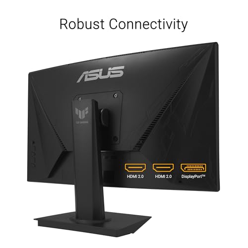 ASUS TUF Gaming 24” (23.6 inch viewable) Curved Monitor (VG24VQER) – FHD, 180Hz, 1ms, DCI-P3 90%, Extreme Low Motion Blur Sync, FreeSync, Shadow Boost, Eye Care, DisplayWidget Center, 3yr Warranty by ASUS - Used condition - Image 6