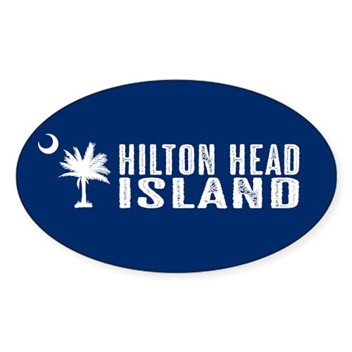 CafePress Hilton Head Island, South Carolina Oval Car Bumper Sticker