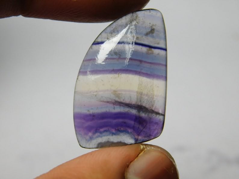 Fluorite naturelle pierre gemme lâche de 24 x 16 mm pour collier et bague - 5