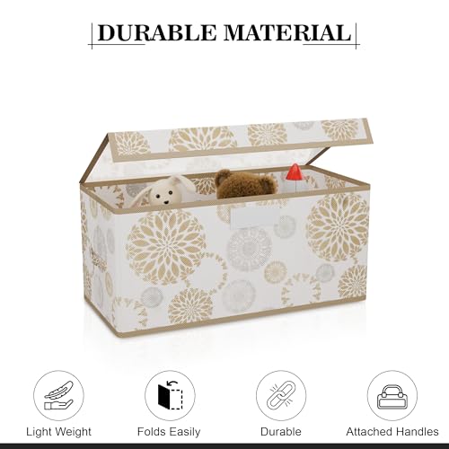 Image of Kuber Industries 2 Pcs Storage Box with Transparent Lid | Medium & Large Size | Foldable Almirah Dress Closet Organizer Boxes for Toys & Book Storage | Cupboard /Wardrobe Drawer Organiser | White