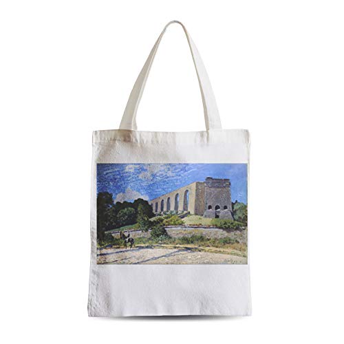 Fabulous Grand Sac Shopping Plage Etudiant Alfred Sisley L'Aqueduc de Marly Peinture Impressionnisme