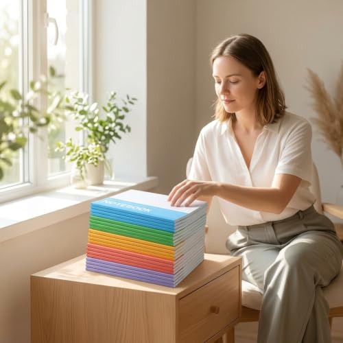 Libreta rayada verde de diseño bonito para apuntes impecables y notas 2