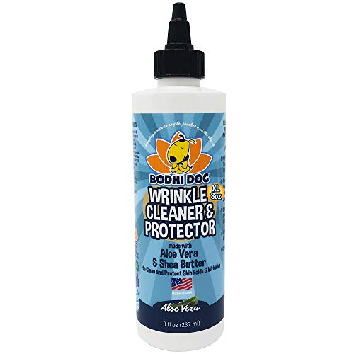 Bodhi Dog Wrinkle Cleaner and Protector | Extra Large 8oz | Soother & Treatment to Clean & Protect Wrinkles & Skin | Stain Remover & Anti Itch | Perfect for Bulldogs & Pugs | Made in The USA