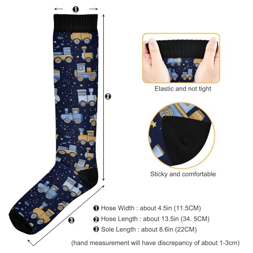 Image of Fisyme Socks for Women Men, Warm Comfort Athletic Crew Running Hiking Cycling Compression Socks