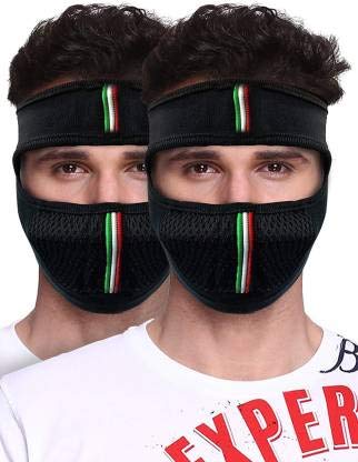 ZaySoo Bike Riding and Cycling Anti Pollution Dust Sun Protecion Half Ninja Face Cover Mask (Black)