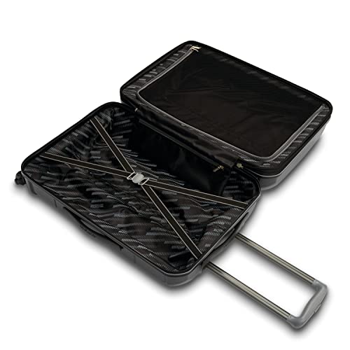 American Tourister Stratum 2.0 Hardside Spinner Luggage Set, Jet Black, 2PC (Carry-on/Medium) for American travelers