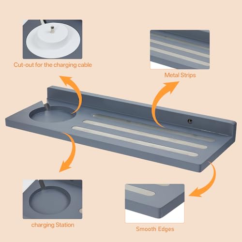 Gieanoo for Toniebox Regal,Tonie Regal Mädchen für 70-75 Zeichen Kiefer Holz Wand schwebend Kreative Regals Tonie Figuren Kompatibel Ladestation für Kinderzimmer,Babyzimmer