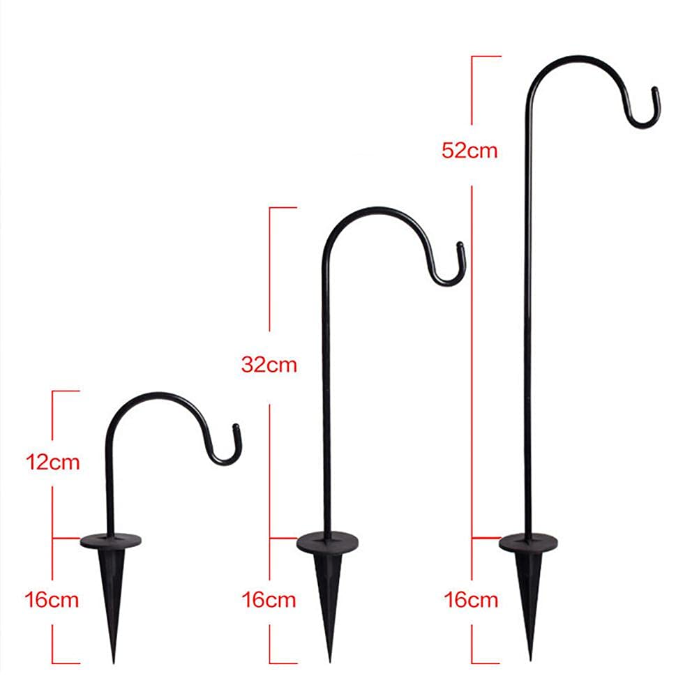 Shepherds Crook - Ganchos para luces de jardín, soporte de metal para faroles de jardín
