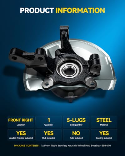 Image of PHILTOP Front Right Knuckle Wheel Hub Bearing for 2007-2017 Jeep Patriot