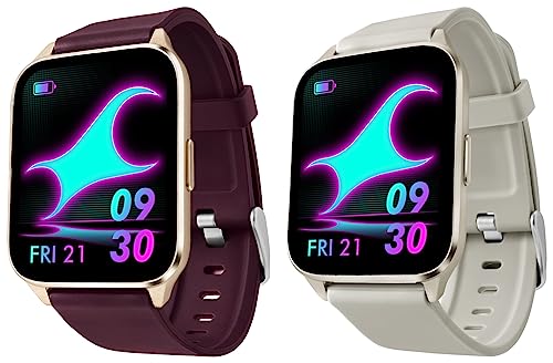 Image of Fastrack Reflex Beat+ 1.69 inch UltraVU Display Smartwatches Rakhi Gifts for Brother & Sister (Black-Rose Gold & Wine Red)