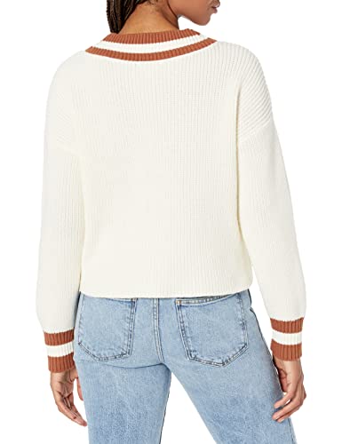 Steve Madden Apparel Gia Sweater, Pristine Ivory, Medium Us #TOP1