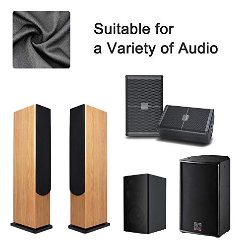 Black Tulle Speaker Grill Cloth Stereo Fabric Replacement For Home Speakers, Large Speakers, Stage Speakers And Ktv Boxes Repair - 63 X 40 In / 160 X 100 Cm #TOP2