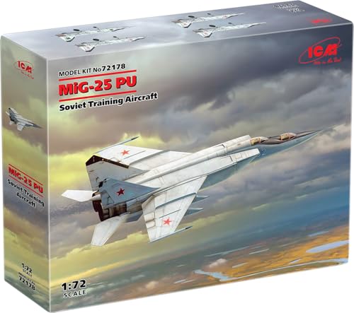 Maquette MiG-25 PU ICM 1:72 avec cockpit biplace détaillé avion soviétique
