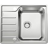 Blanco - LEMIS 45 S-IF Mini – Lavello da cucina in acciaio inox per basi di lavello con larghezza di 45 cm – Bordo piatto IF con mini gocciolatoio – 525114