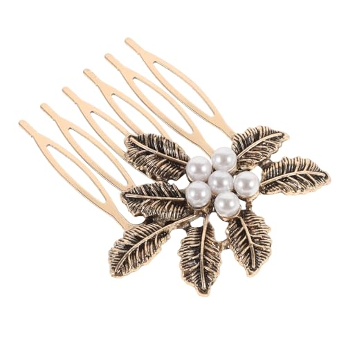 ledmomo 結婚式のヘアアクセサリー プロムヘアアクセサリー 結婚式用のヘアコーム 女性のための派手なヘアアクセサリー ブライダルヘアアクセサリー Golden 亜鉛合金