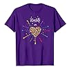 Fashion Unisex Heart Confetti Print T Shirt Casual Comfortable Breathable Daily Wear Tee for and (Dark Purple, S) #2