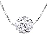 Collar con colgante de bola de cristal completo con cadena de plata para colgante de cadena con clavícula con bola de cristal para mujer Convenient And Clever