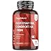 Glucosamina, Condroitina y MSM - 180 Cápsulas - 6 Meses de Suministro - Complejo Complementado con Ácido Hialurónico, Vit C y Cúrcuma en Polvo - Sin OGM ni Gluten