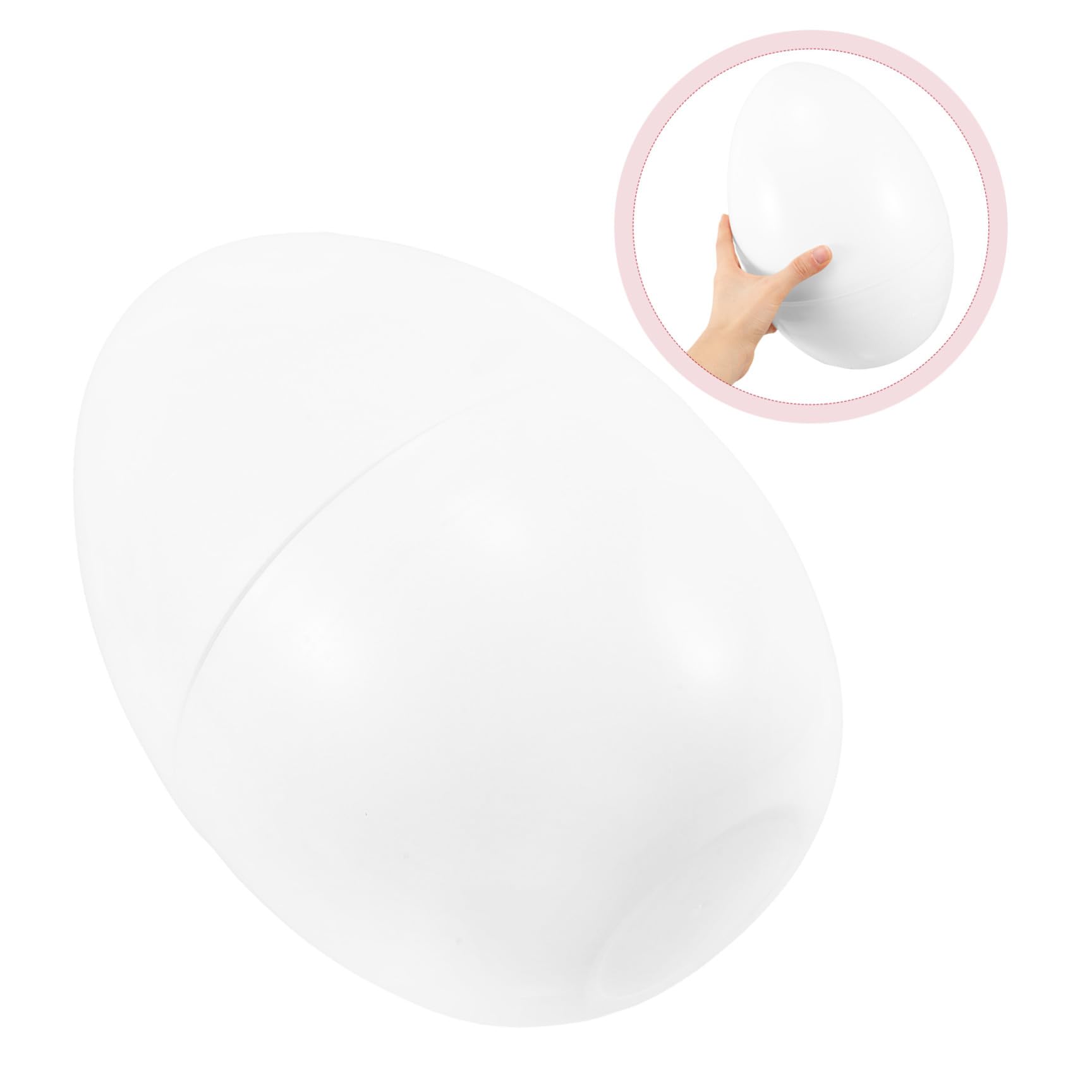 Uovo Gigante in Plastica Bianca da Riempire, Guscio Riutilizzabile e Apribile per Decorazioni e Giochi Nelle Celebrazioni Primaverili