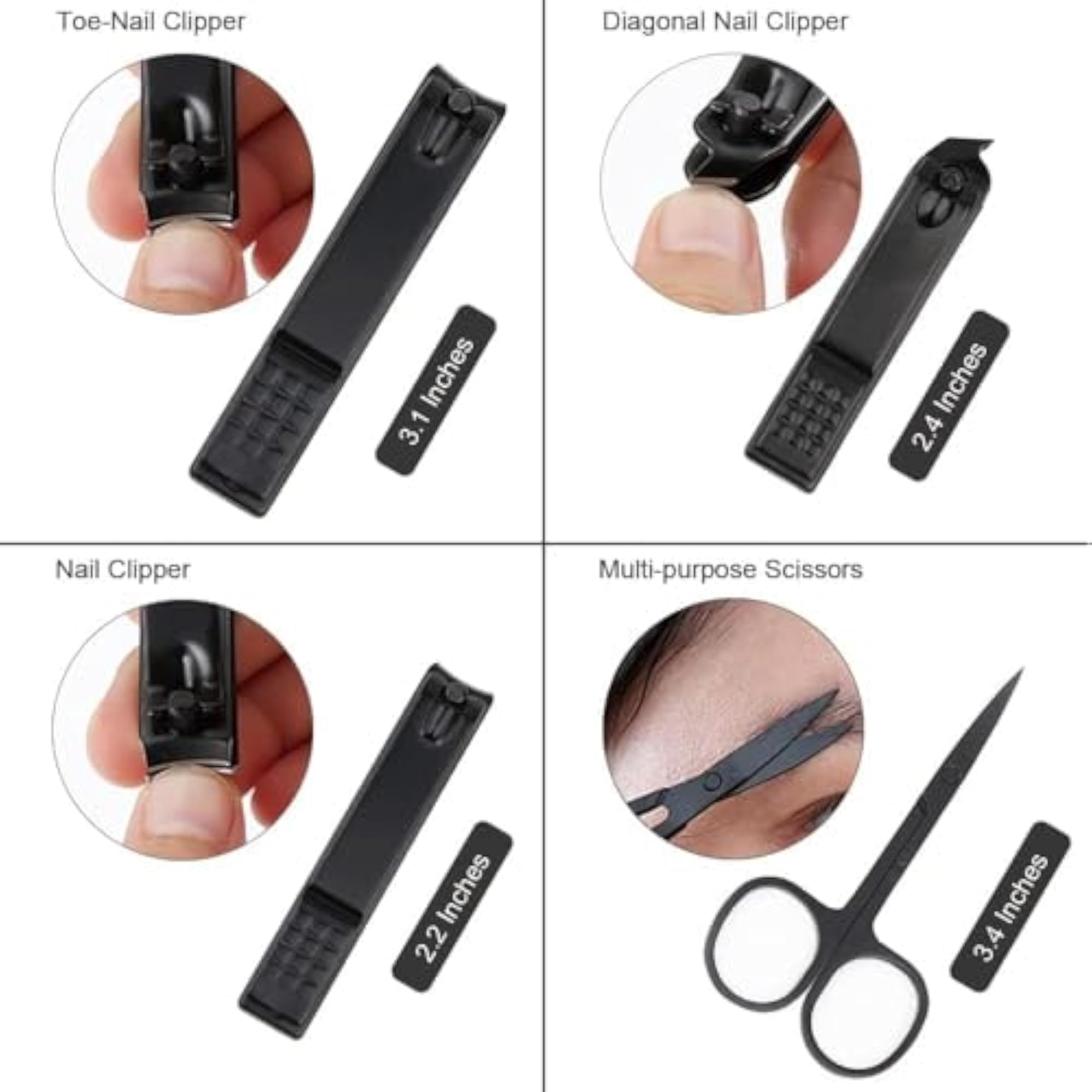 Essentials Stainless Steel Manicure Set with Travel Case