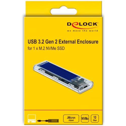 Cofre externo Delock para M.2 NVMe PCIe SSD con USB Tipo C miniatura 6