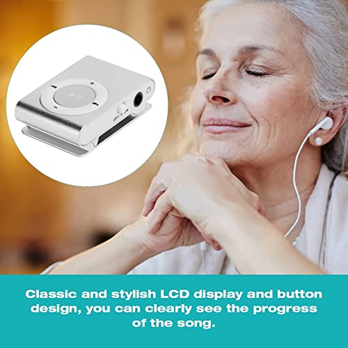 Zopsc-1 Lightweight Back Clip Mp3 Player,Portable Mini Player Backclip Mp3 Lossless Sound Music Player For Running Sports Home Office Outdoor Silver #TOP5