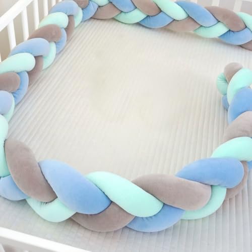 RZYW Trenza Almohada de Serpiente de Nudo para Decoración De Habitaciones Alfombra Anticolisión para Cama para AnticolisióN Chichonera Cuna,S9,400CM